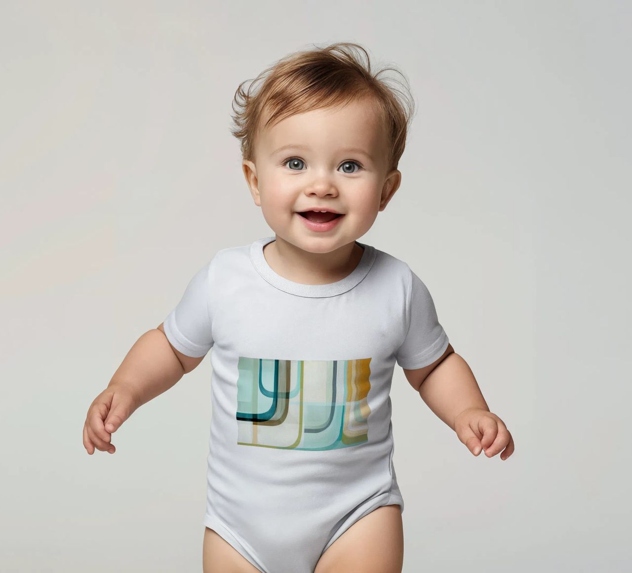 Abstract boho body neonato maniche corte da Imagine