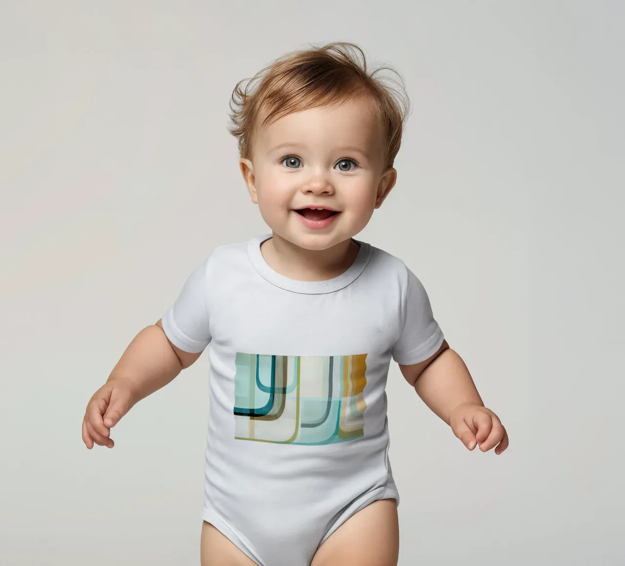 Abstract boho body neonato maniche corte da Imagine