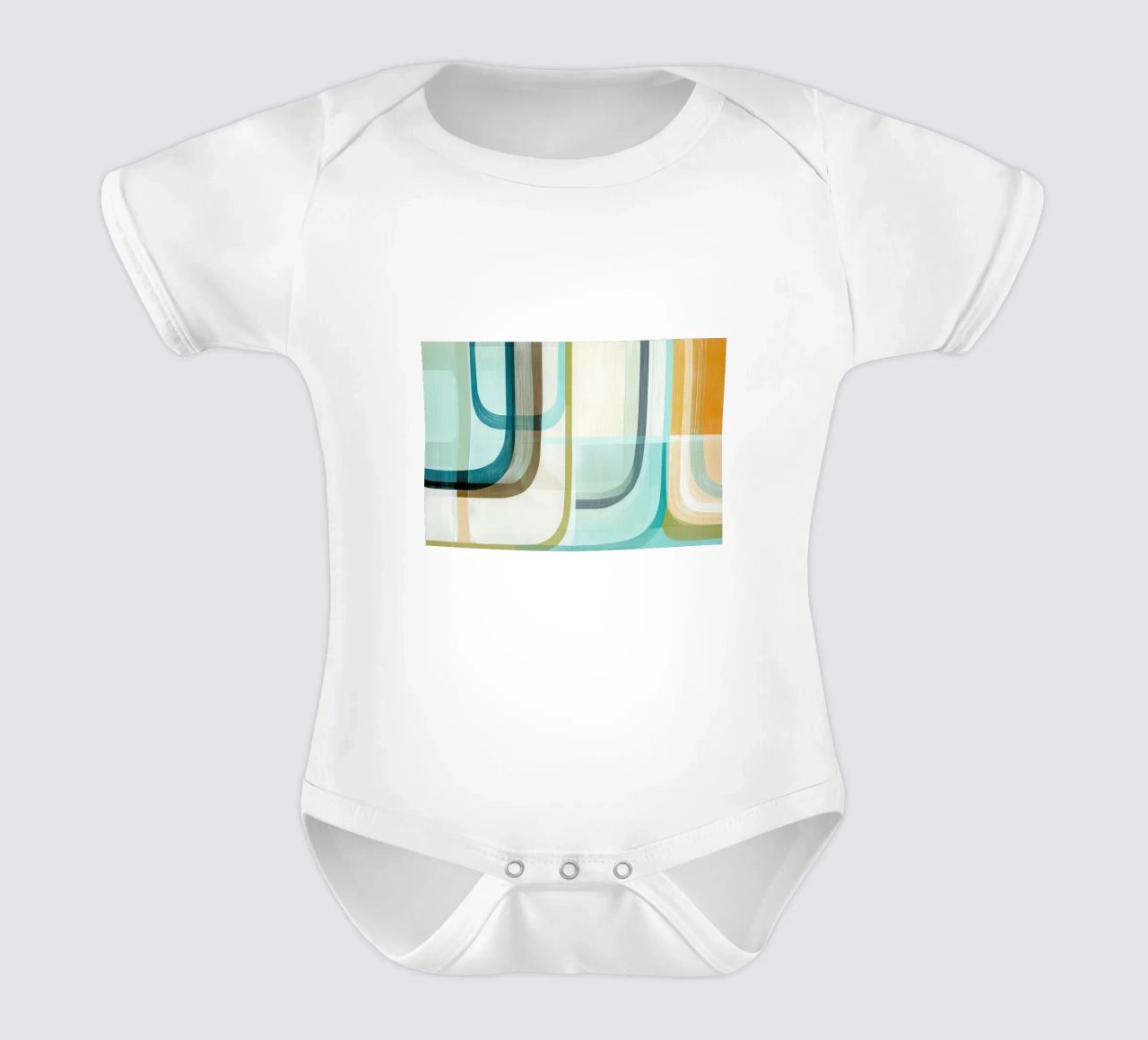 Abstract boho body neonato maniche corte da Imagine