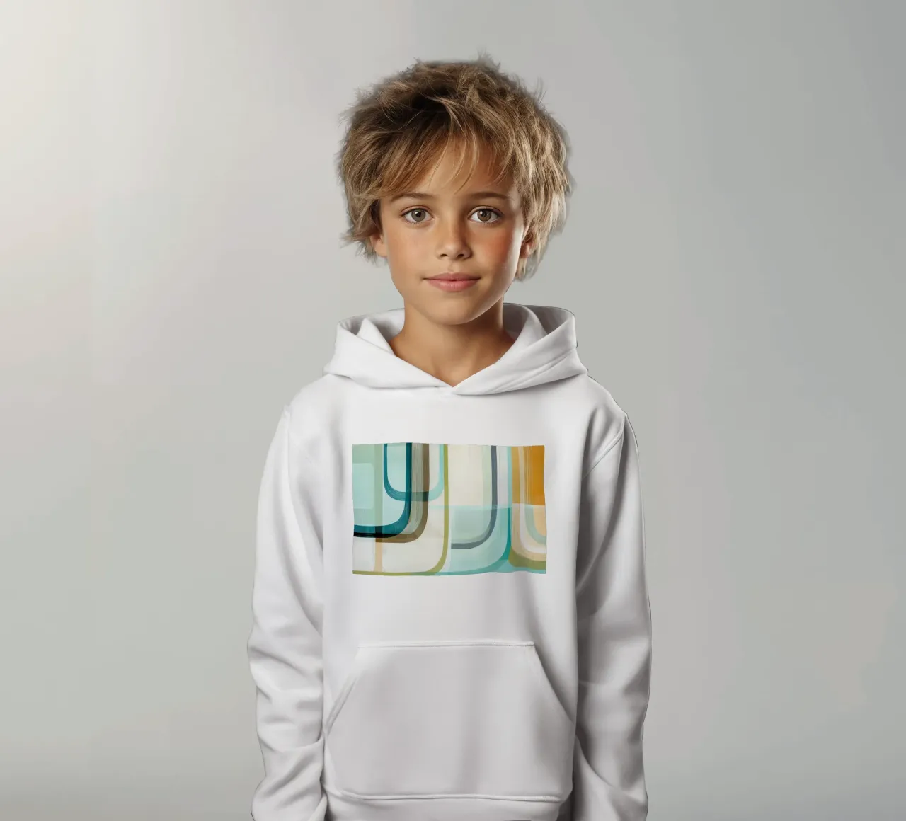 Abstract boho felpa bambino con cappuccio da Imagine