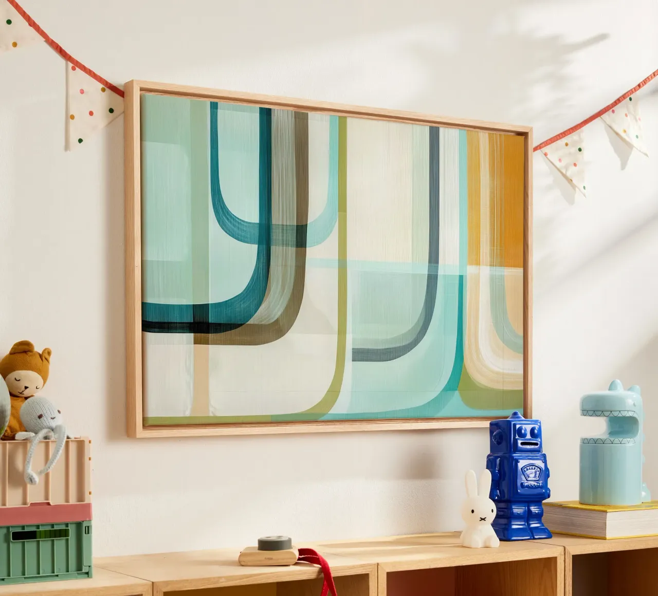 Abstract boho canvas met Baklijst van Imagine