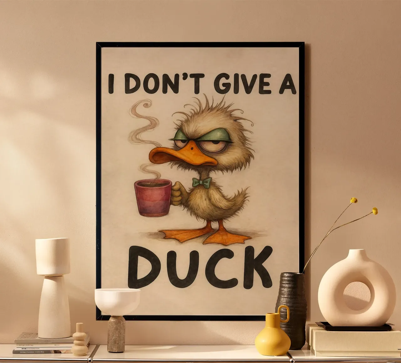 Non me ne frega niente poster con telaio in alluminio da limous