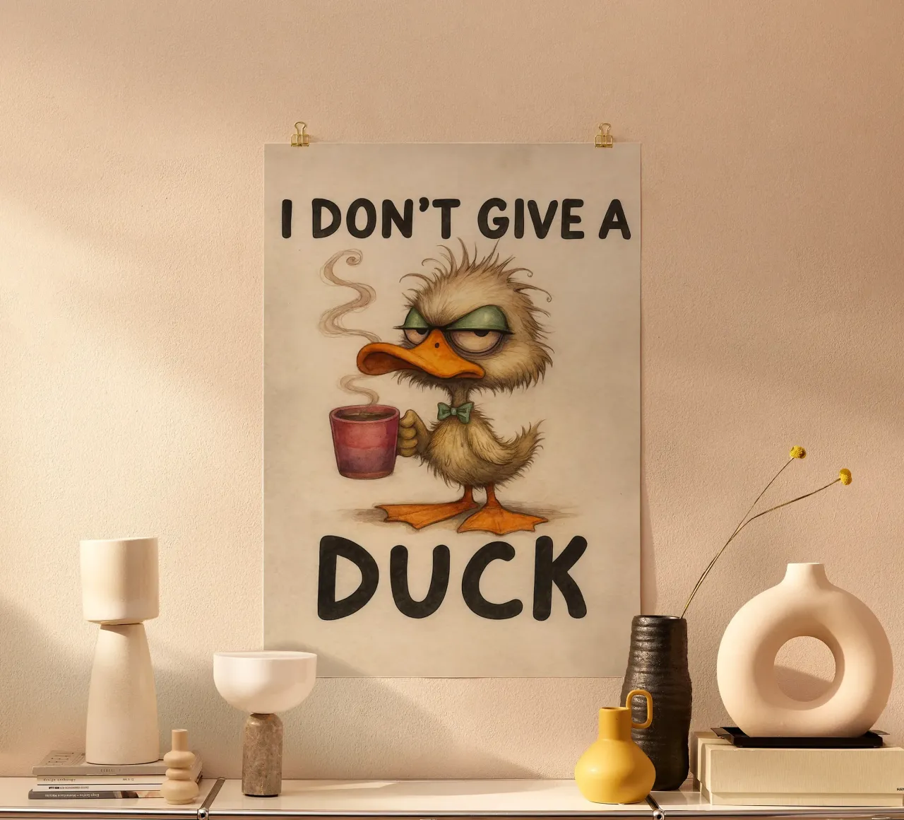 Non me ne frega niente poster con telaio in alluminio da limous