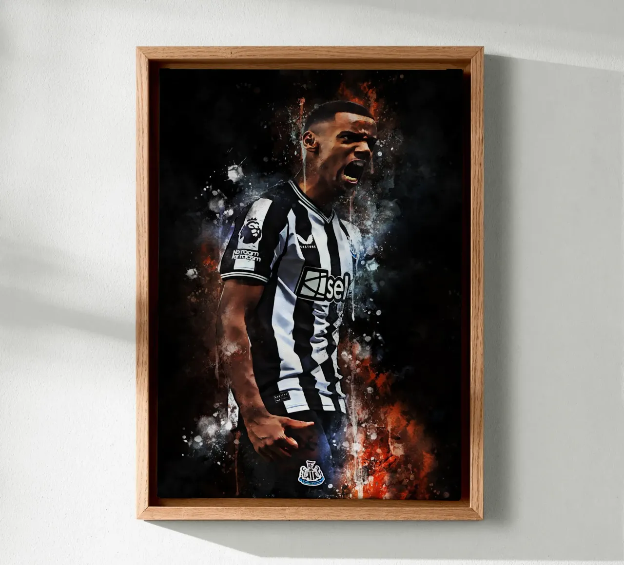 Alexander Isak tela con Cornice a cassetta da MasterInkArt