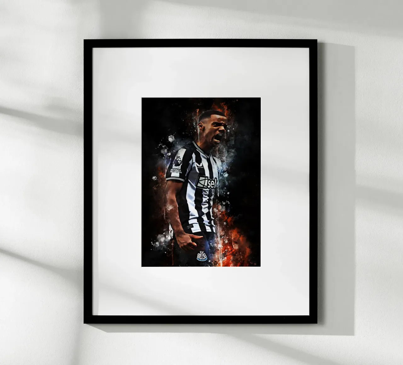 Alexander Isak poster con telaio in legno da MasterInkArt