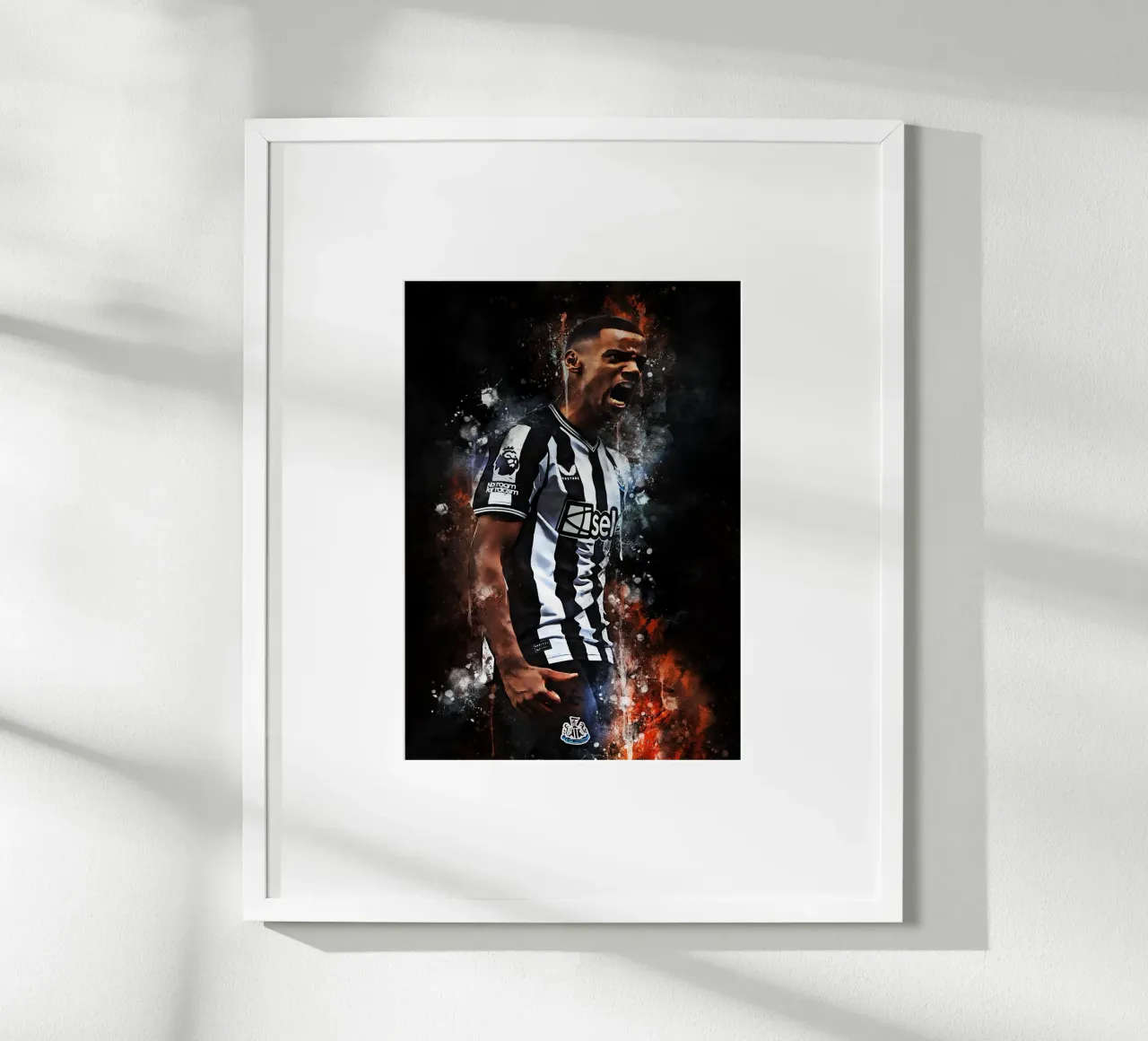 Alexander Isak poster con telaio in legno da MasterInkArt