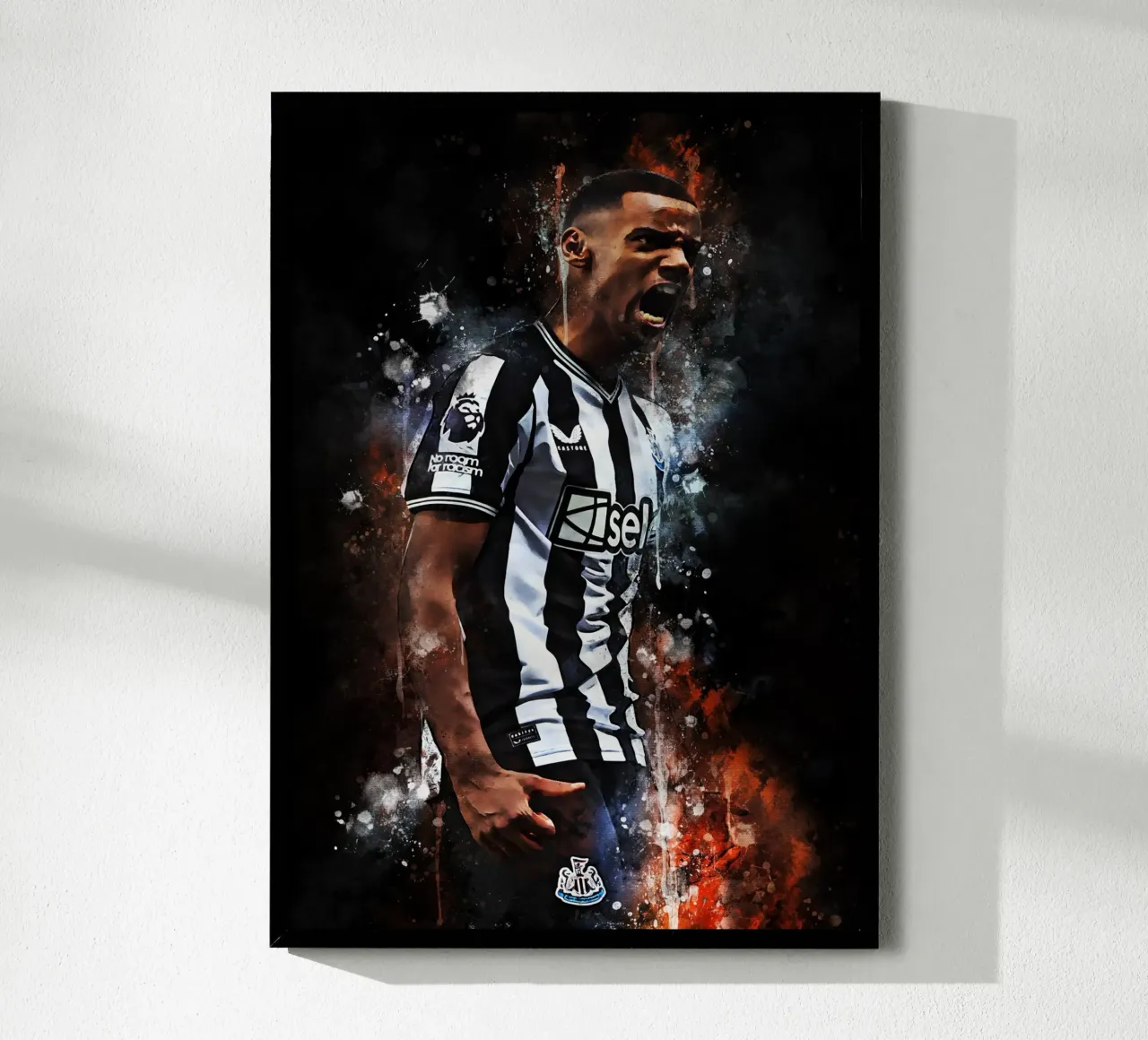 Alexander Isak poster con telaio in legno da MasterInkArt