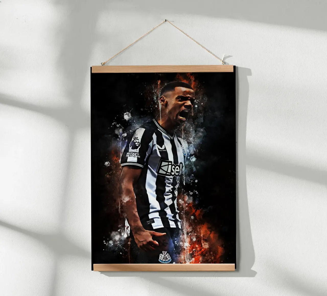 Alexander Isak poster con telaio in legno da MasterInkArt