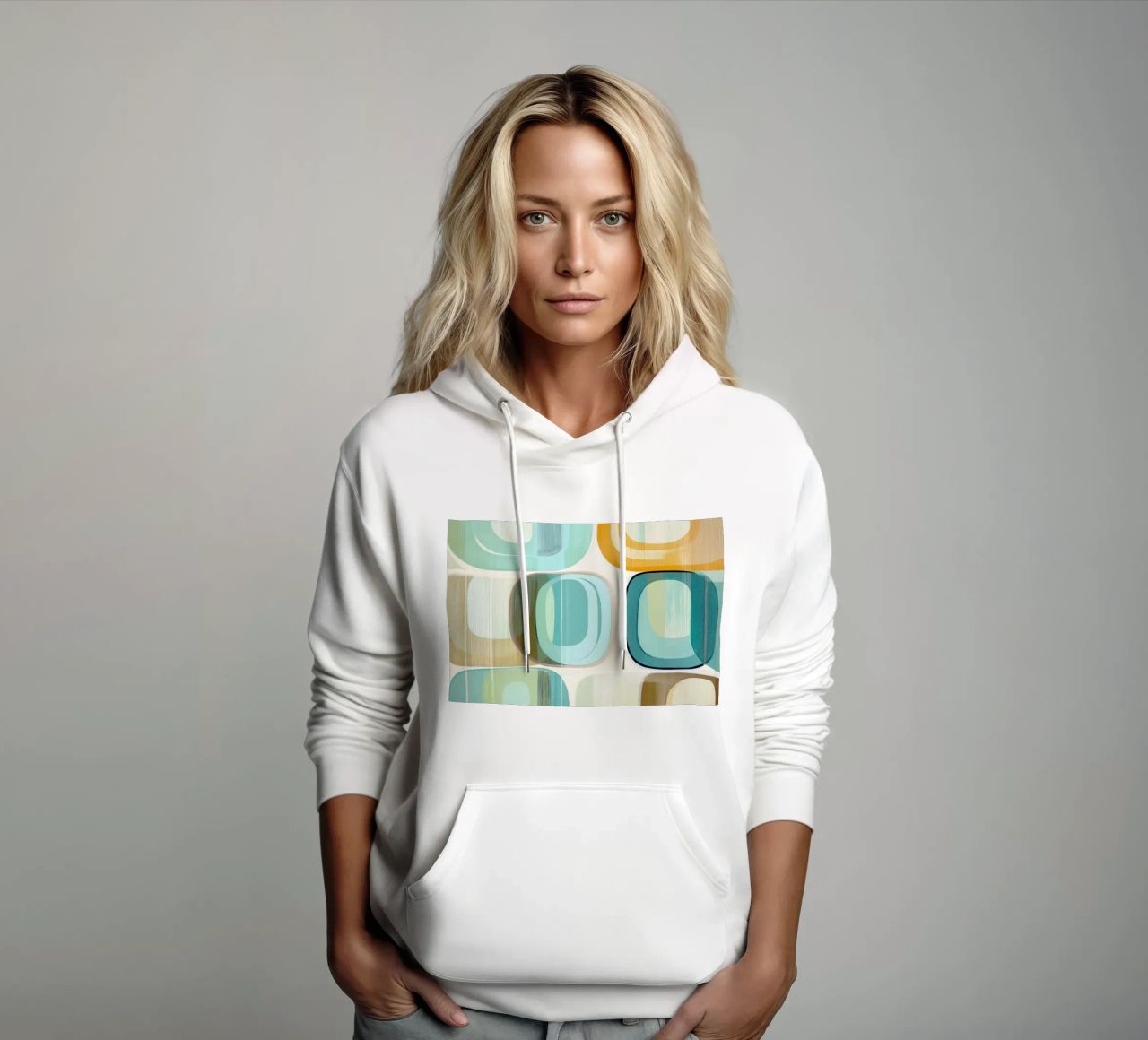 Abstract boho felpa con cappuccio da Imagine