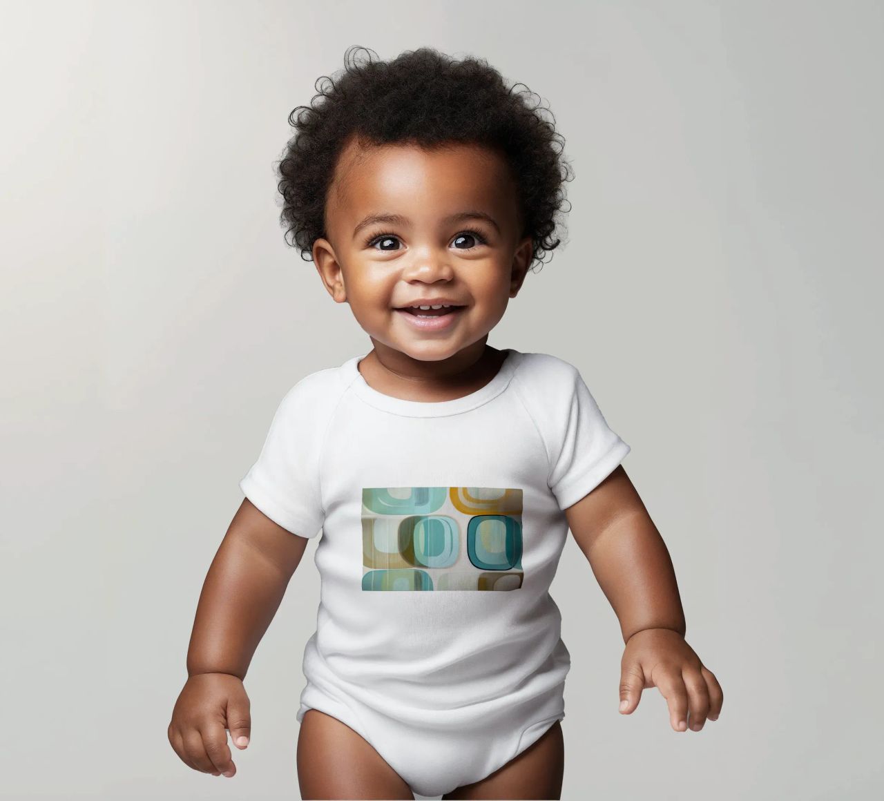 Abstract boho body neonato maniche corte da Imagine
