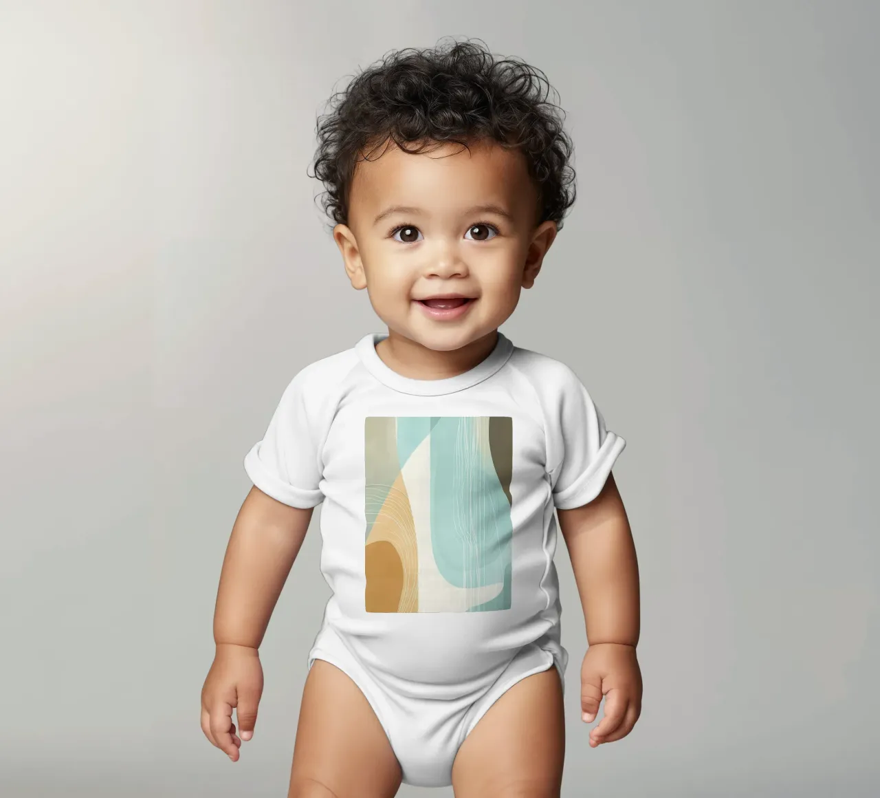 Abstract boho body neonato maniche corte da Imagine