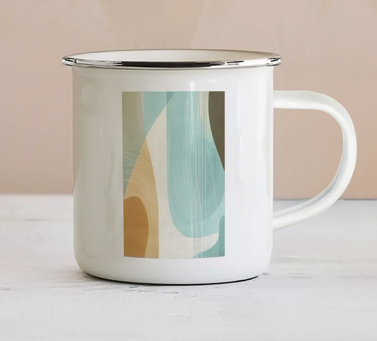 Abstract boho emaille mok van Imagine