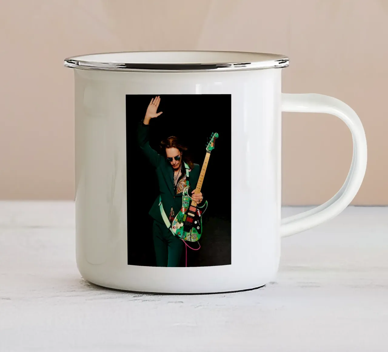 Steve Vai tazza in smalto da Musadad Shop
