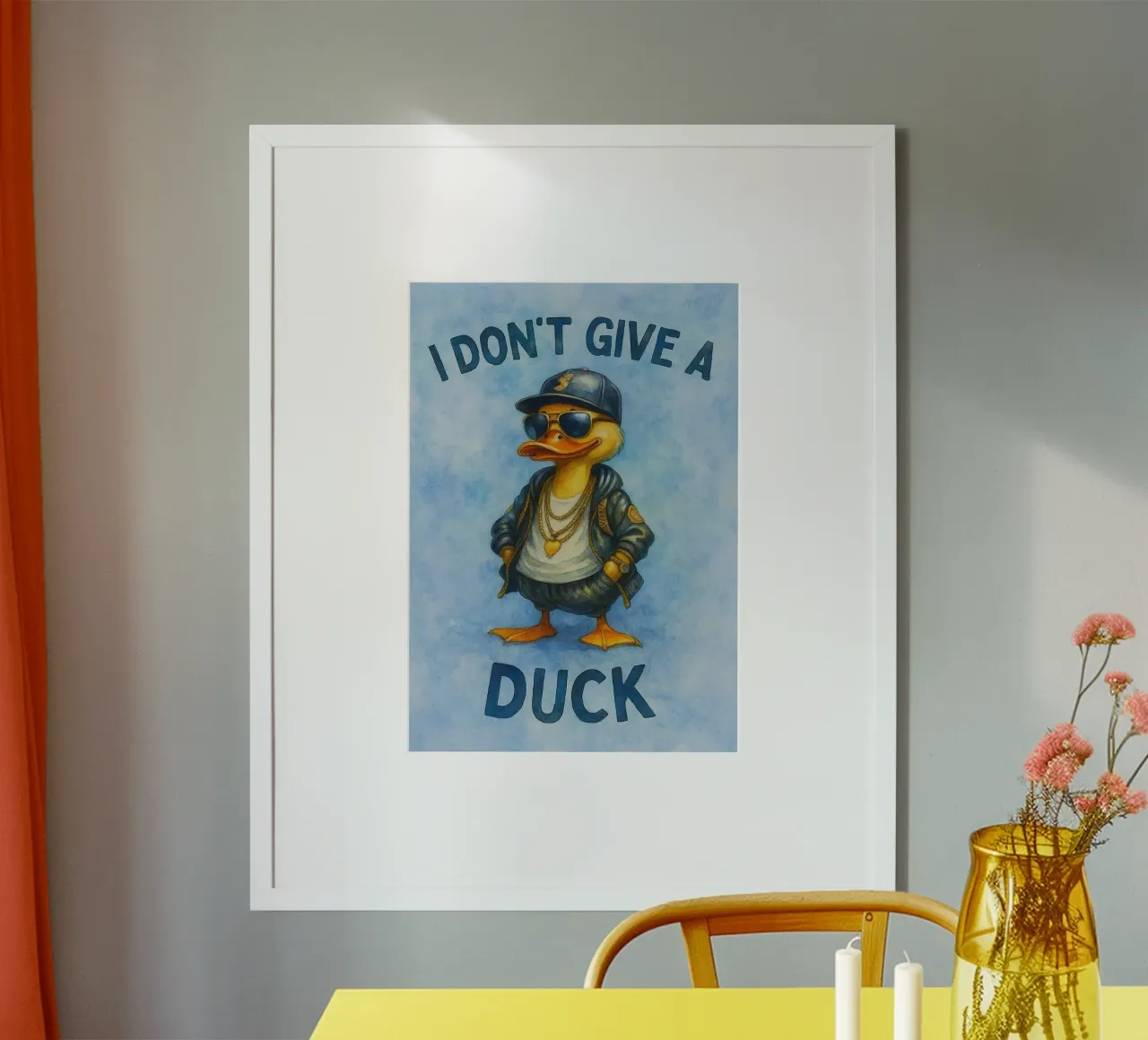 Non me ne frega un accidente poster con telaio in alluminio da limous