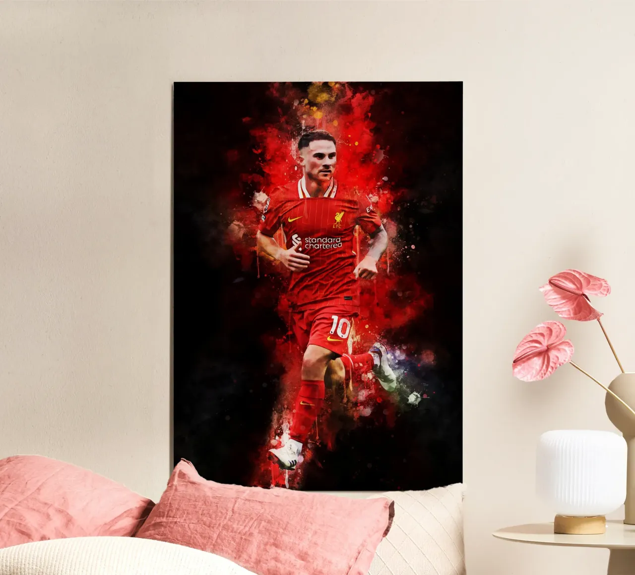 Alexis Mac Allister Liverpool poster con telaio in alluminio da MasterInkArt