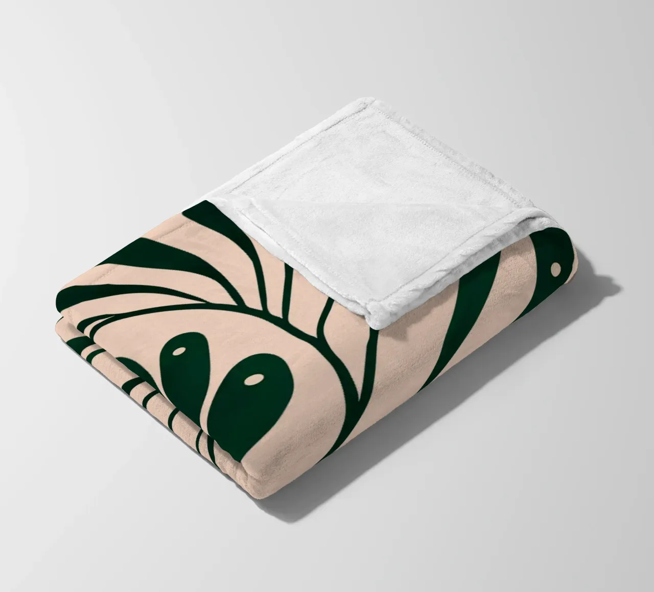 Abstract Green Leaf Swirl – Modern Botanical Art coperta in pile da Dream Print Designs