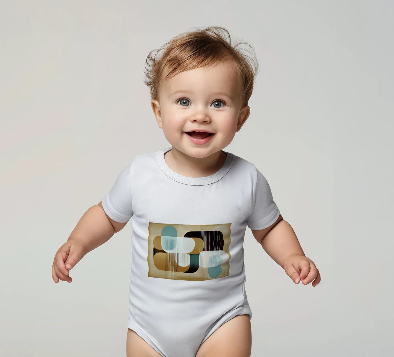 Abstract boho body neonato maniche corte da Imagine