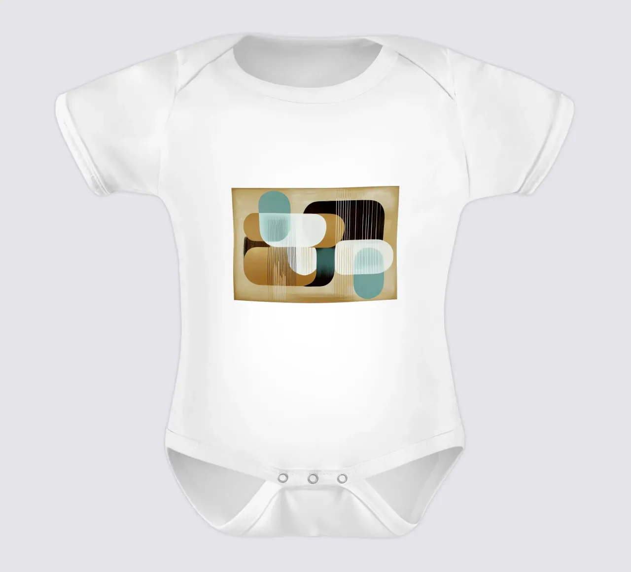 Abstract boho body neonato maniche corte da Imagine
