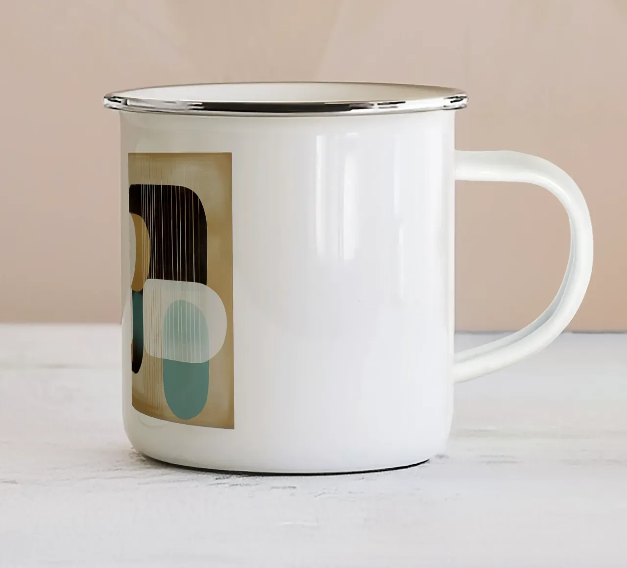 Abstract boho Emaille Tasse von Imagine