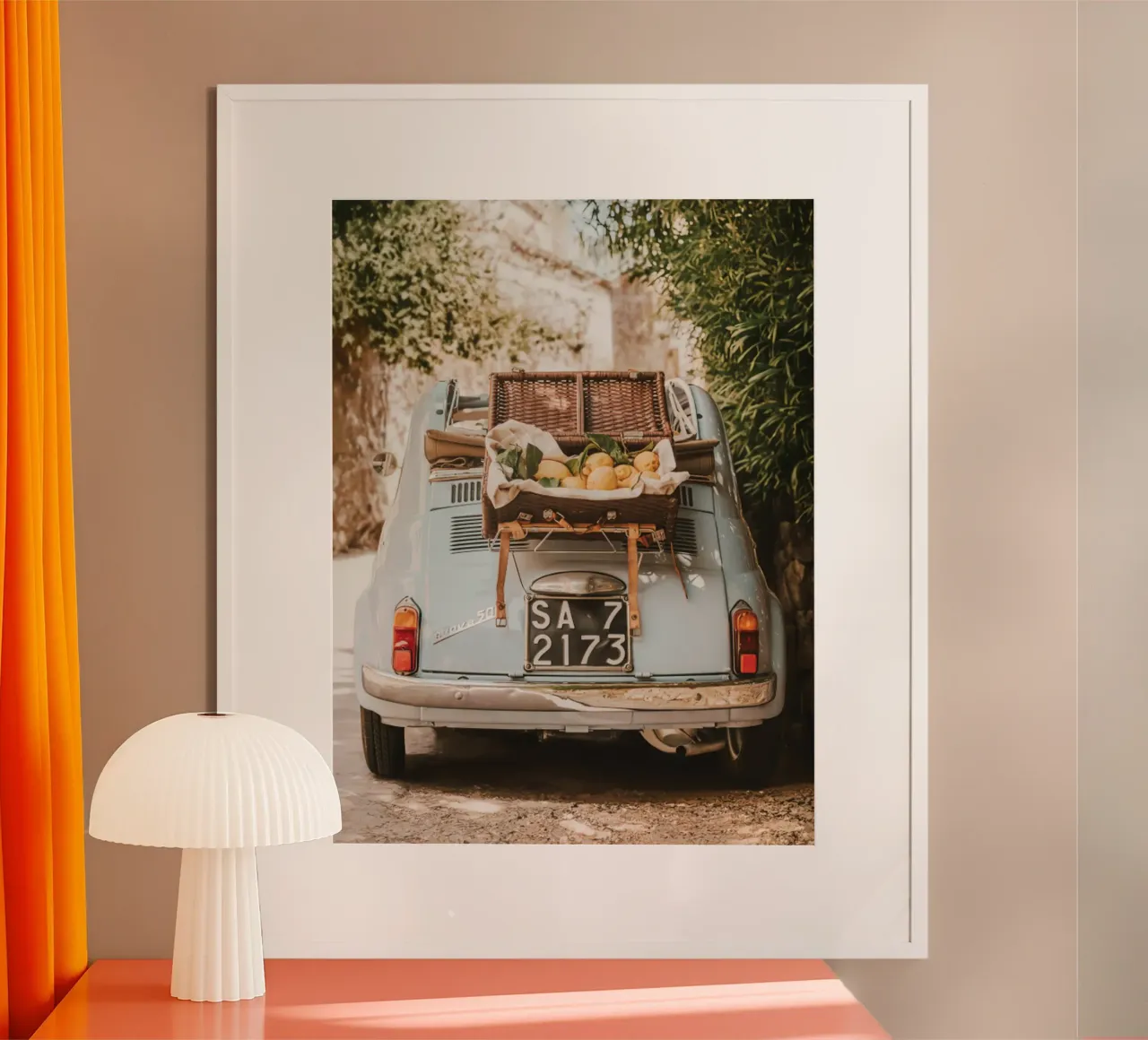Crociera degli agrumi poster con telaio in legno da mary shop