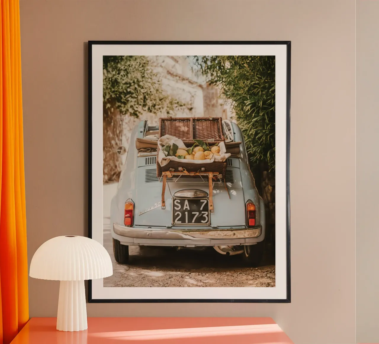 Crociera degli agrumi poster con telaio in legno da mary shop
