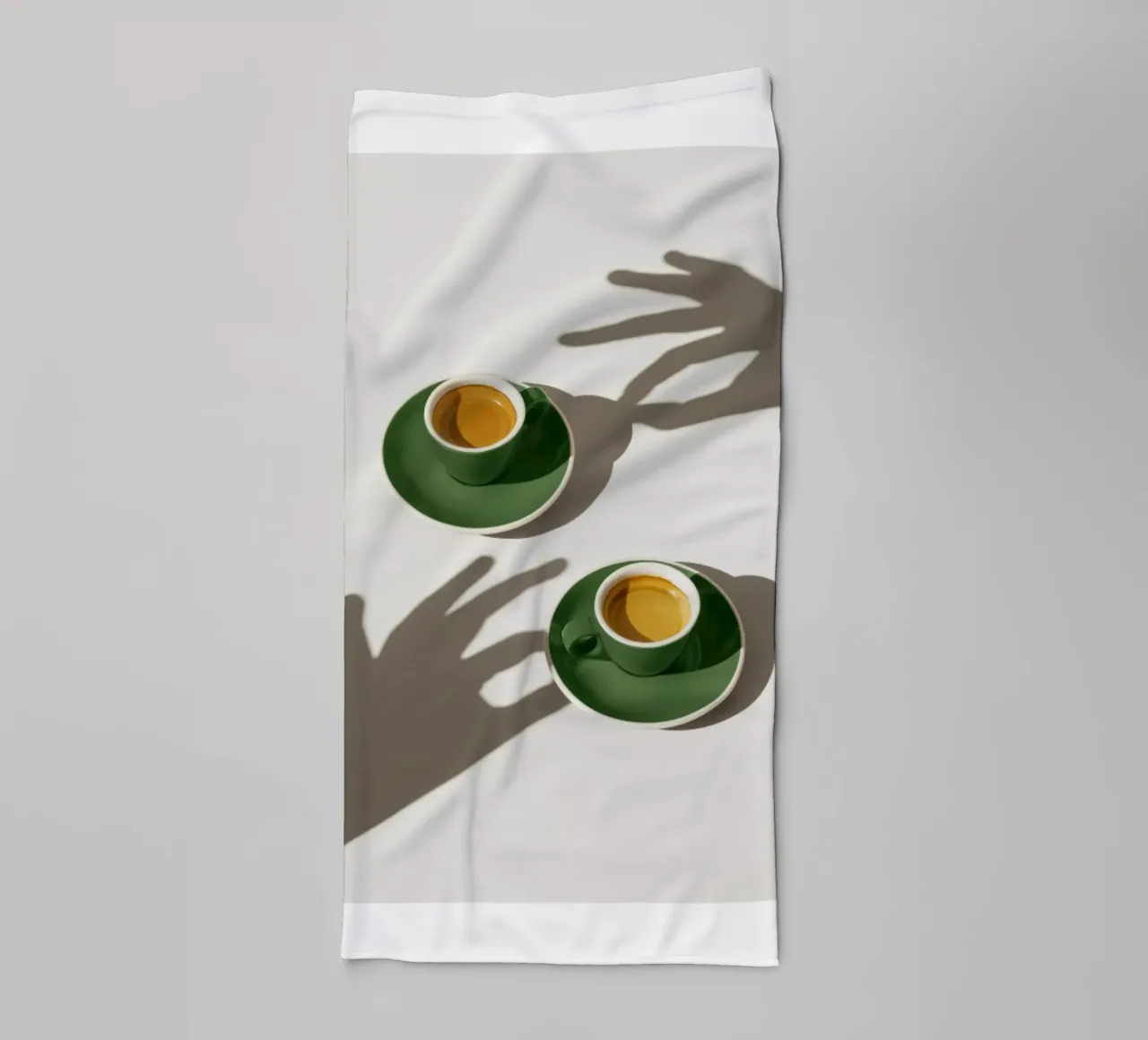 Tazze di caffè verde asciugamano da bagno da mary shop