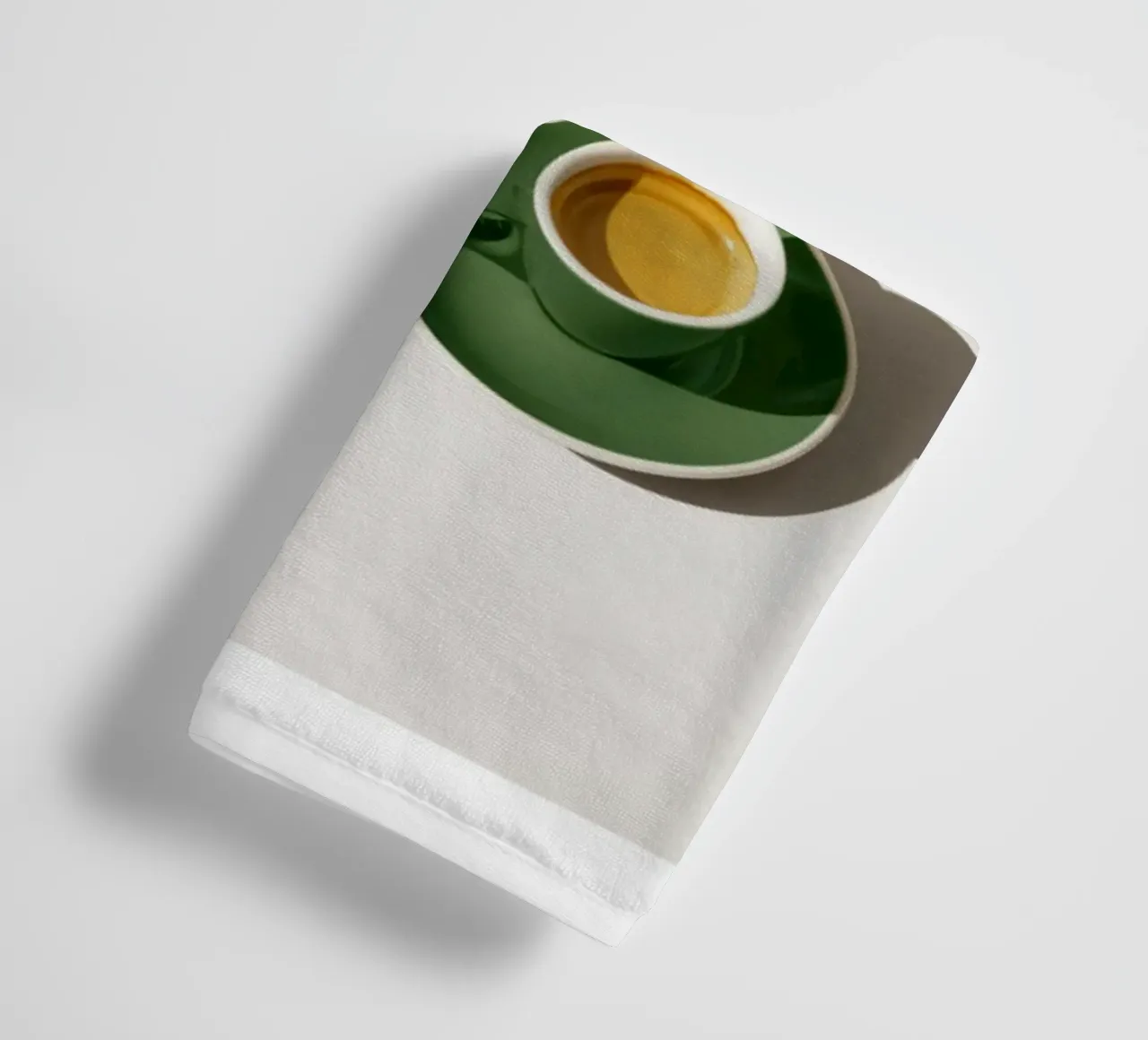 Tazze di caffè verde asciugamano da bagno da mary shop