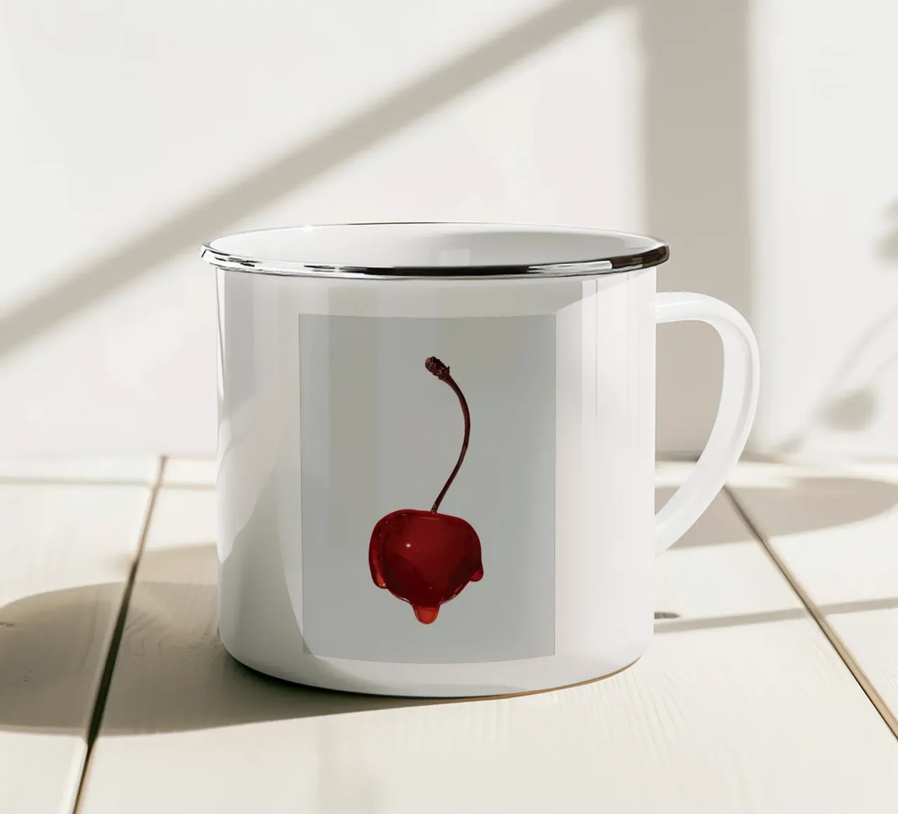 Ciliegia succosa tazza in smalto da mary shop