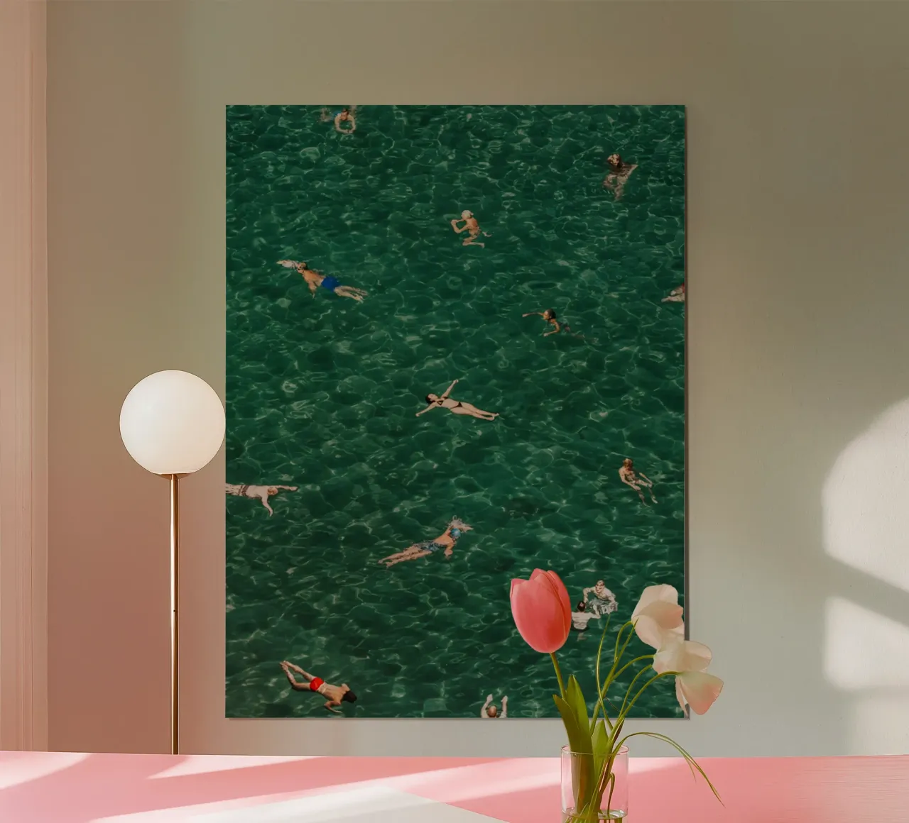Incontro mediterraneo poster con telaio in legno da mary shop