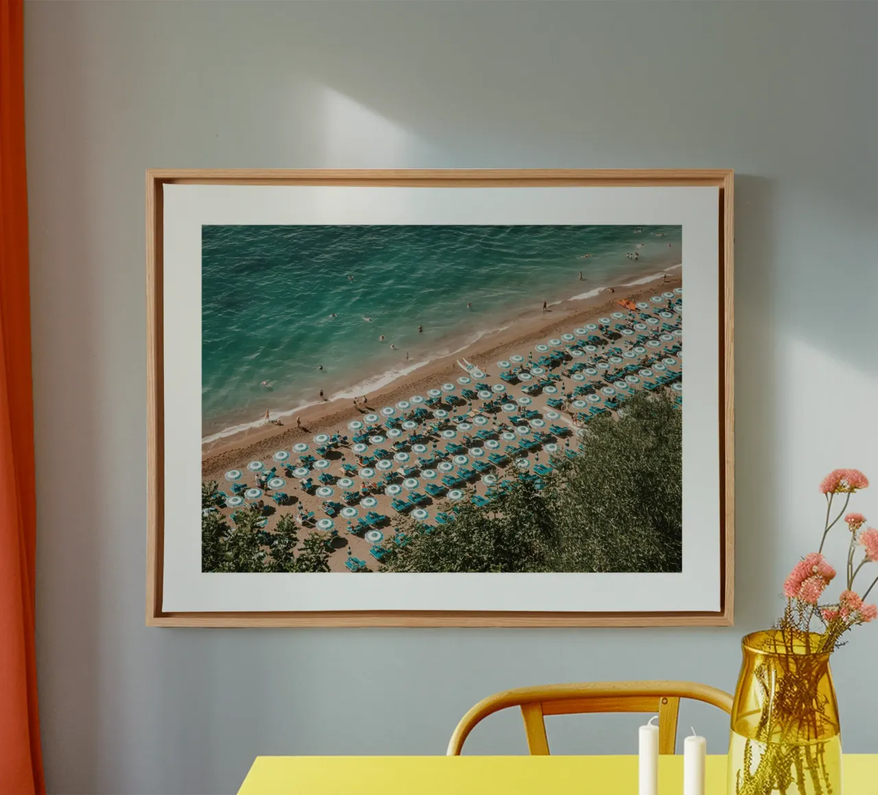 Positano Strand canvas met Baklijst van mary shop