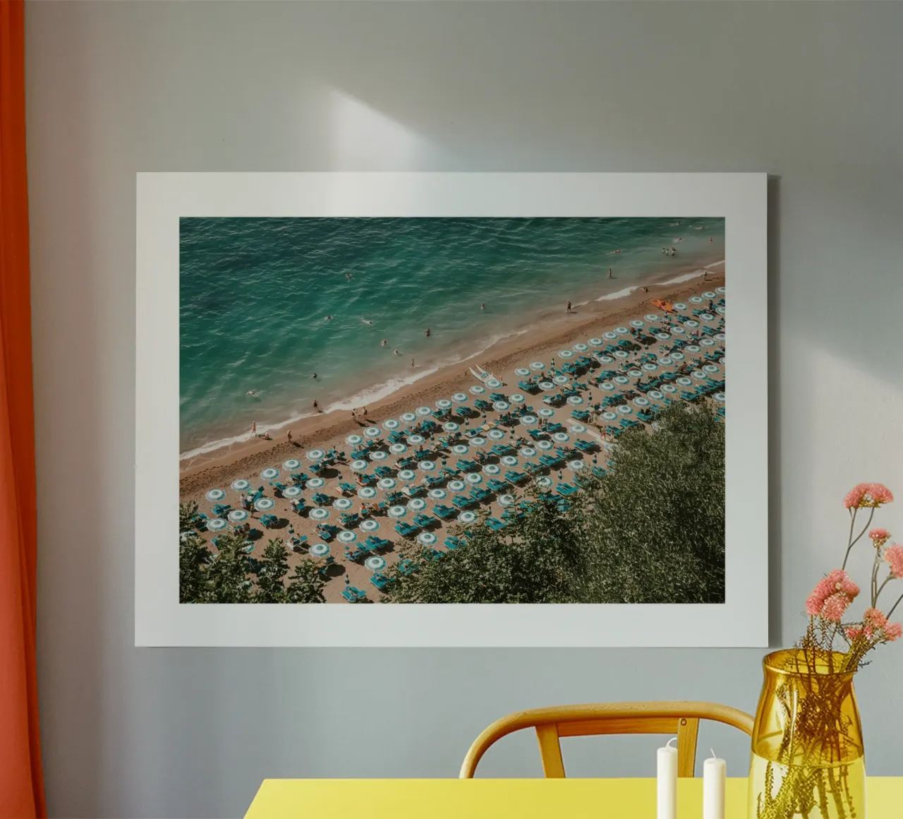 Positano Strand canvas met Baklijst van mary shop