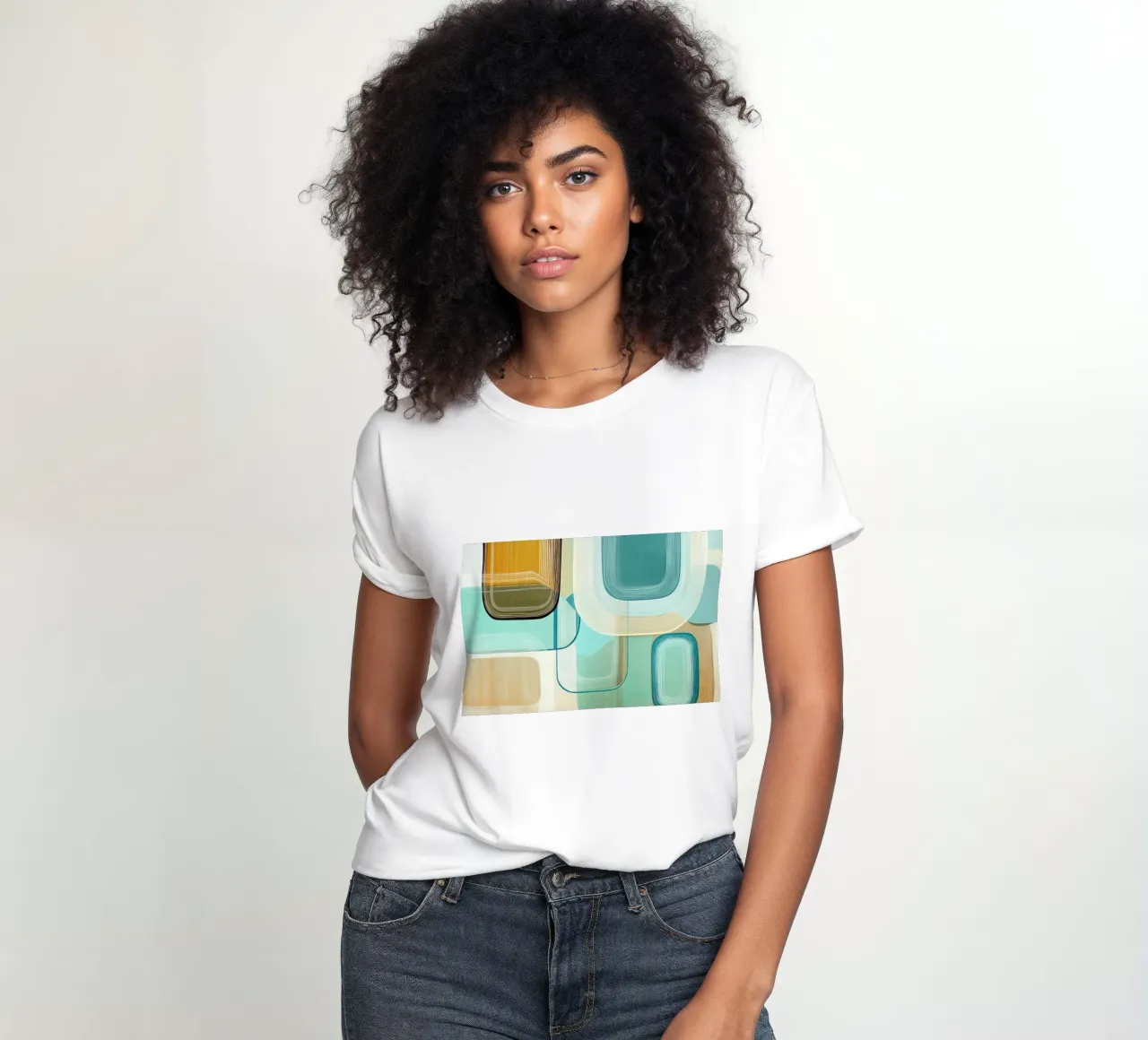 Abstract boho women's fitted t-shirt by Imagine