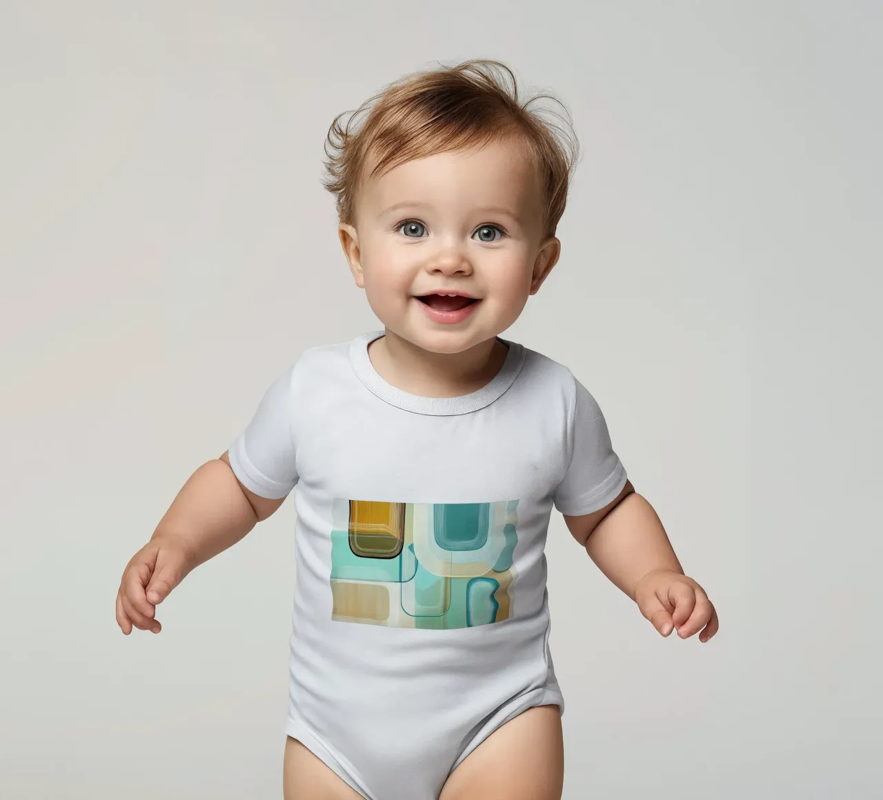 Abstract boho body neonato maniche corte da Imagine