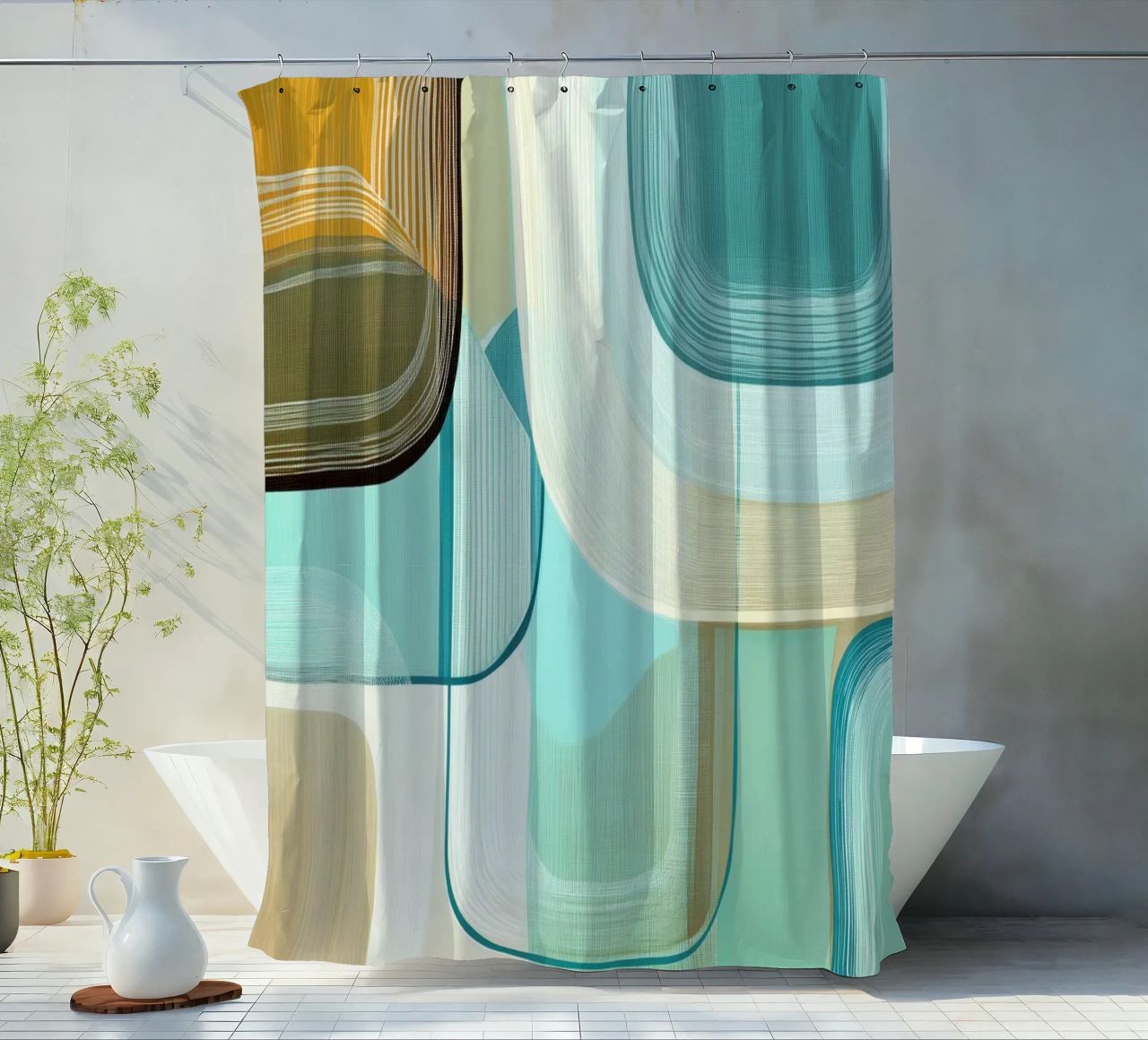 Abstract boho Duschvorhang von Imagine