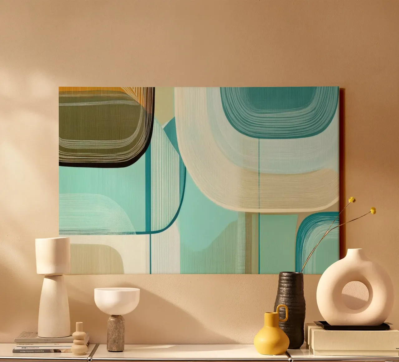 Abstract boho tela con Cornice a cassetta da Imagine