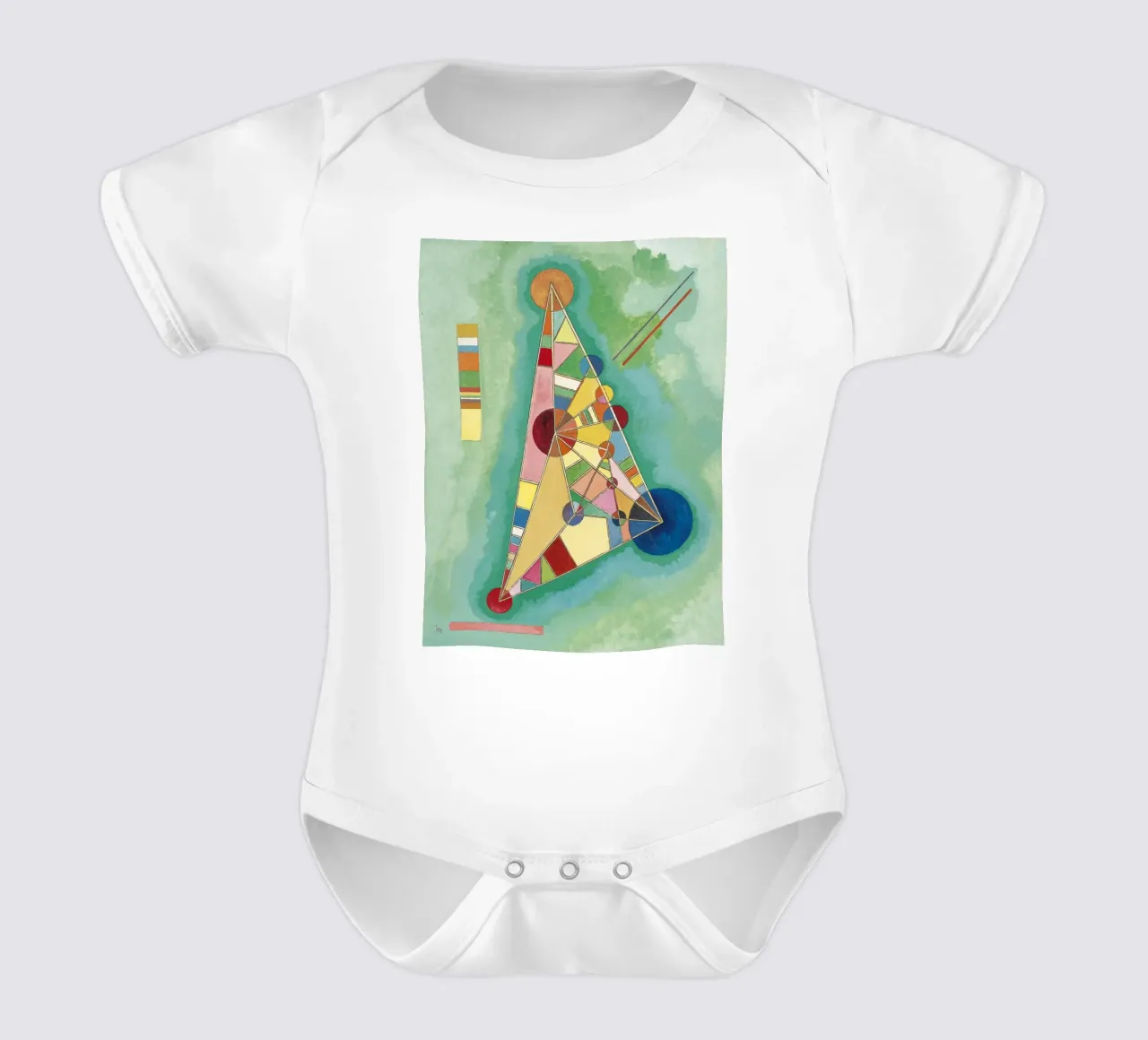 Wassily Kandinsky - Coloré en triangle- Abstract Art body bébé de Aesthetic Muse