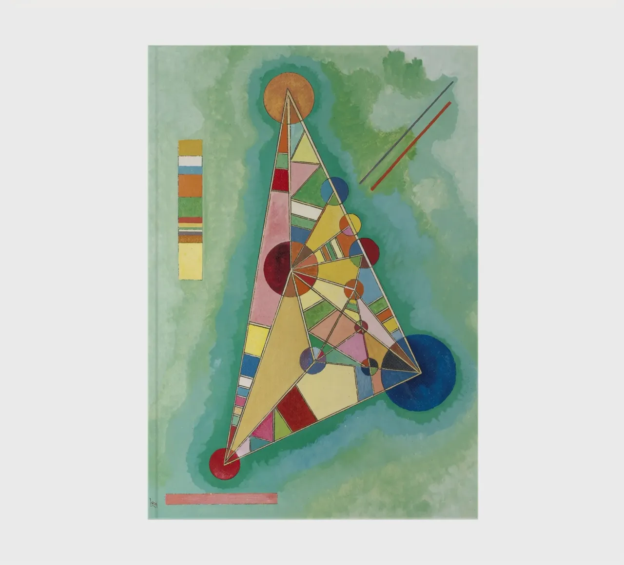 Wassily Kandinsky - Colourful in triangle- Abstract Art notebook by Aesthetic Muse