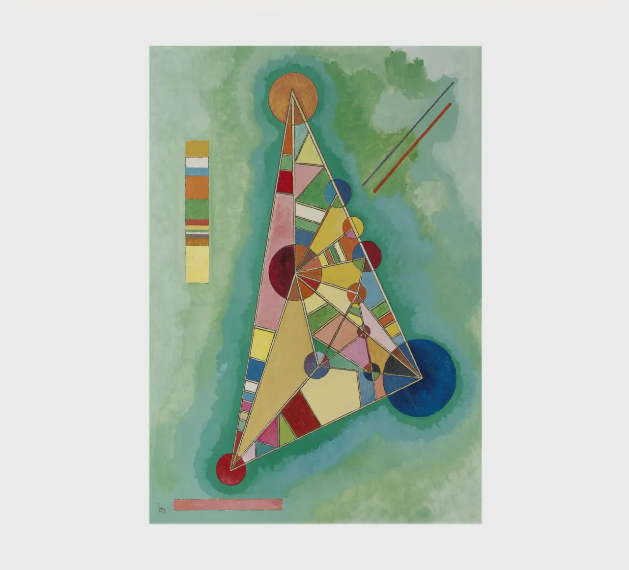 Wassily Kandinsky - Colourful in triangle- Abstract Art notebook by Aesthetic Muse