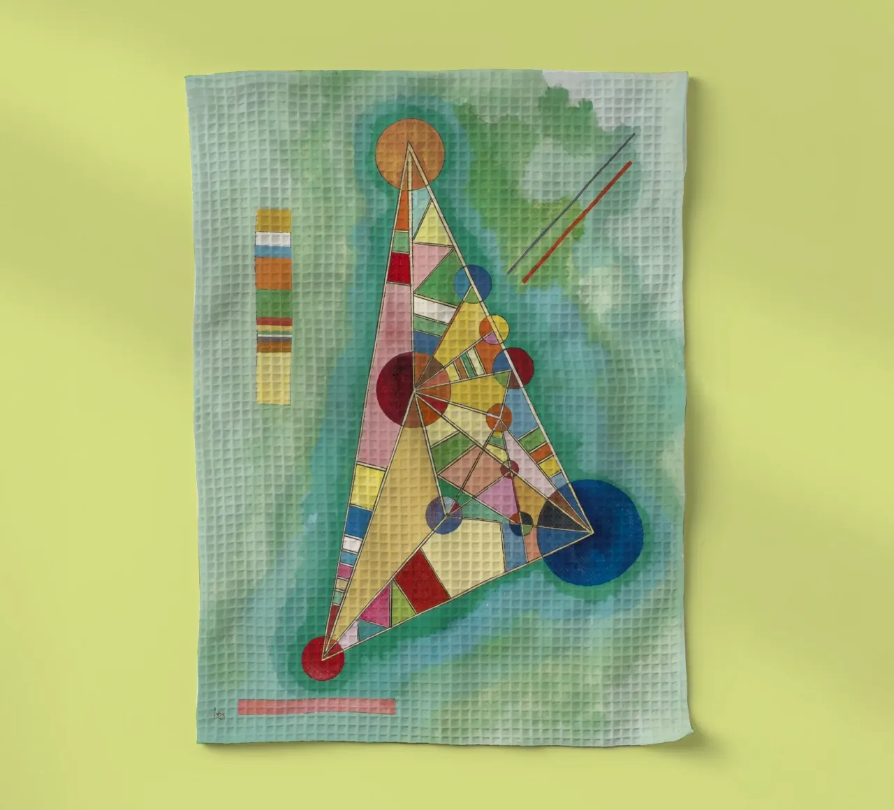 Wassily Kandinsky - Coloré en triangle- Abstract Art torchon de Aesthetic Muse