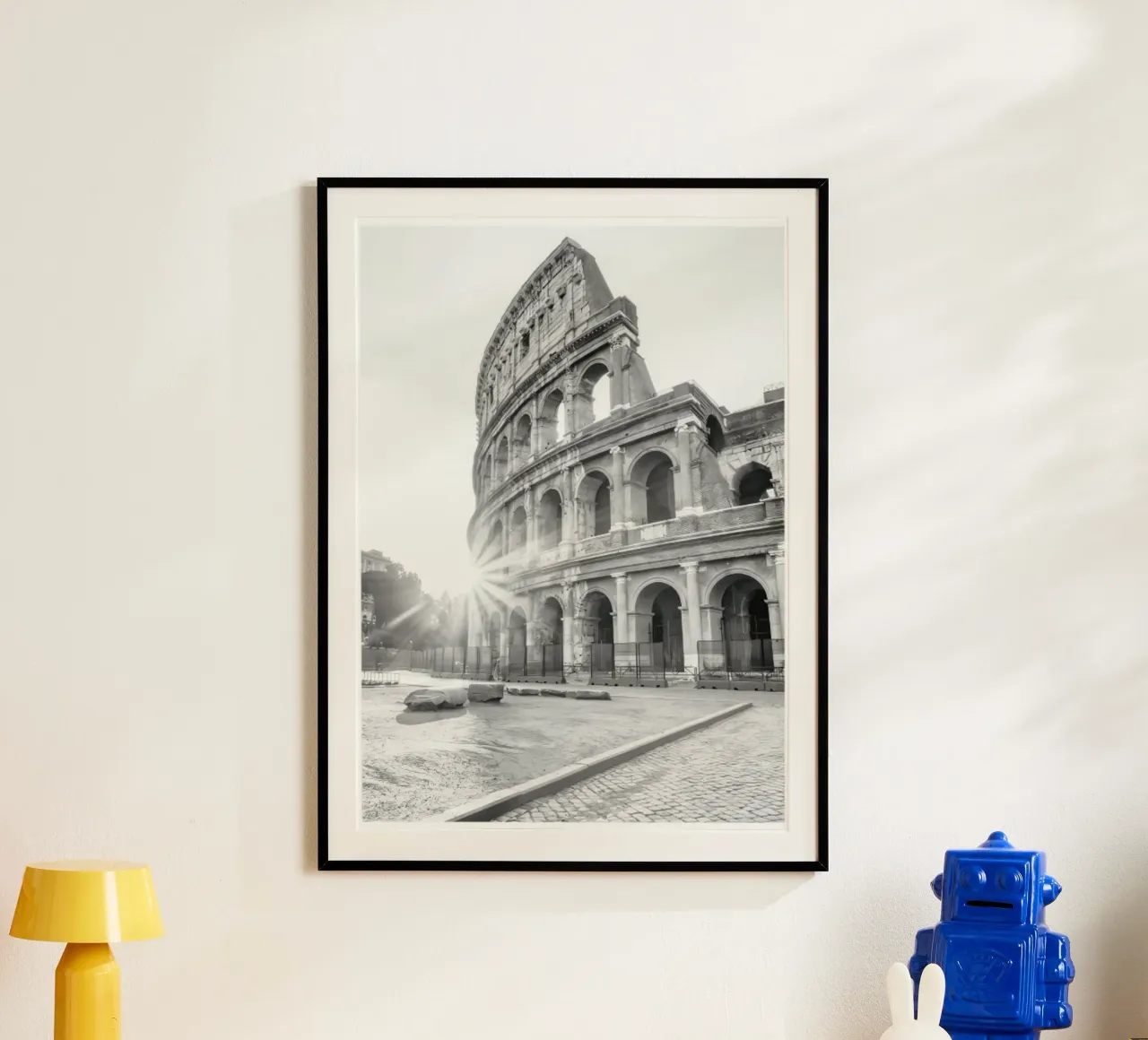 Visita al Colosseo poster con telaio in alluminio da mary shop