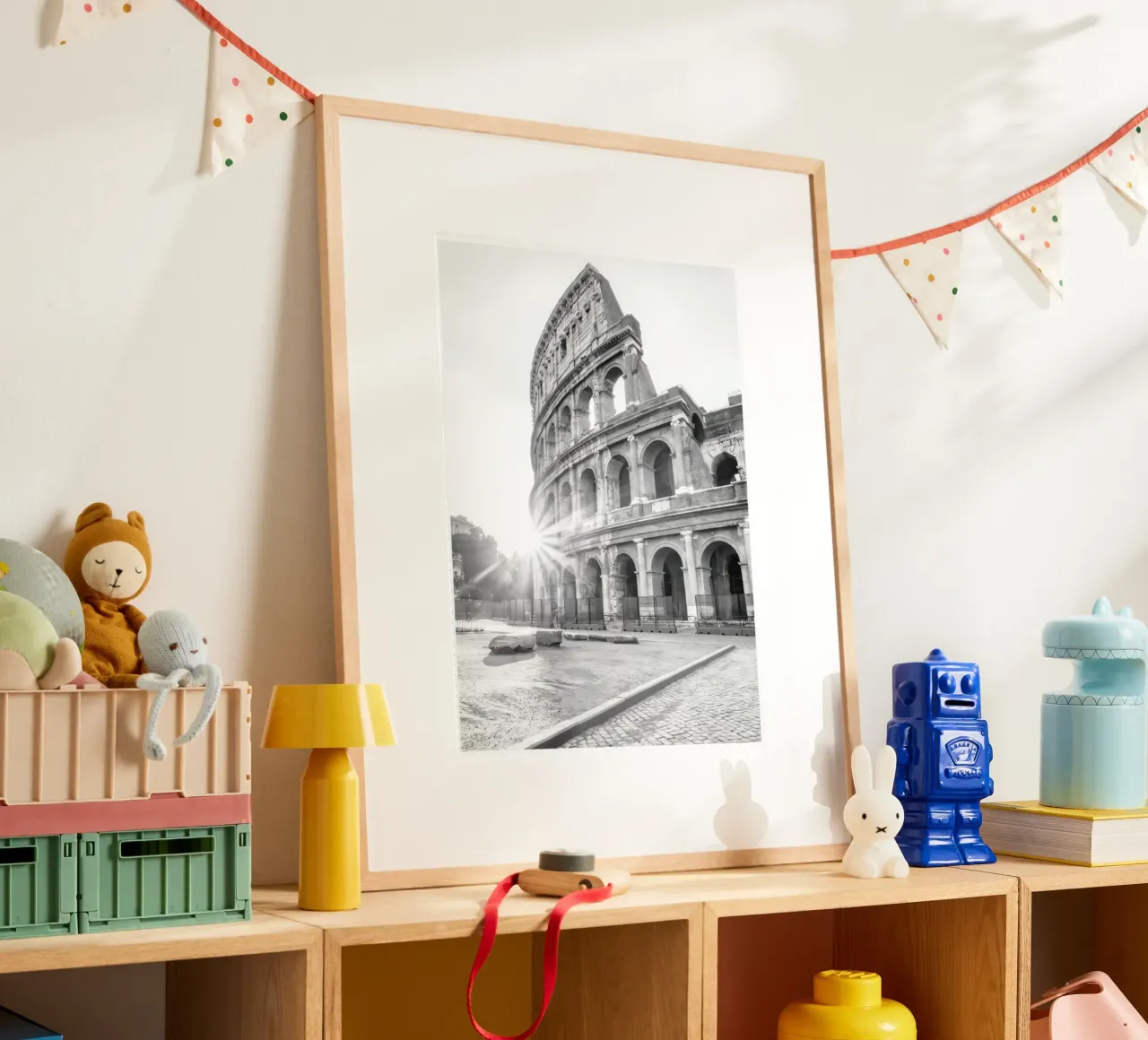 Visita al Colosseo poster con telaio in alluminio da mary shop