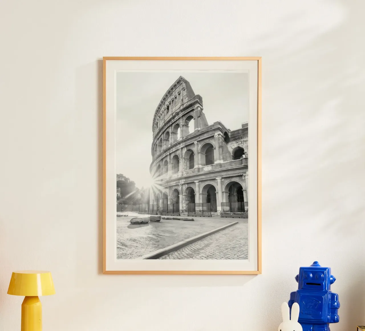 Visita al Colosseo poster con telaio in alluminio da mary shop