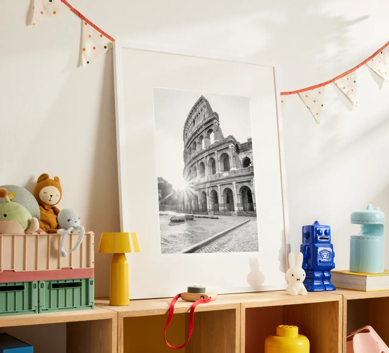 Visita al Colosseo poster con telaio in alluminio da mary shop