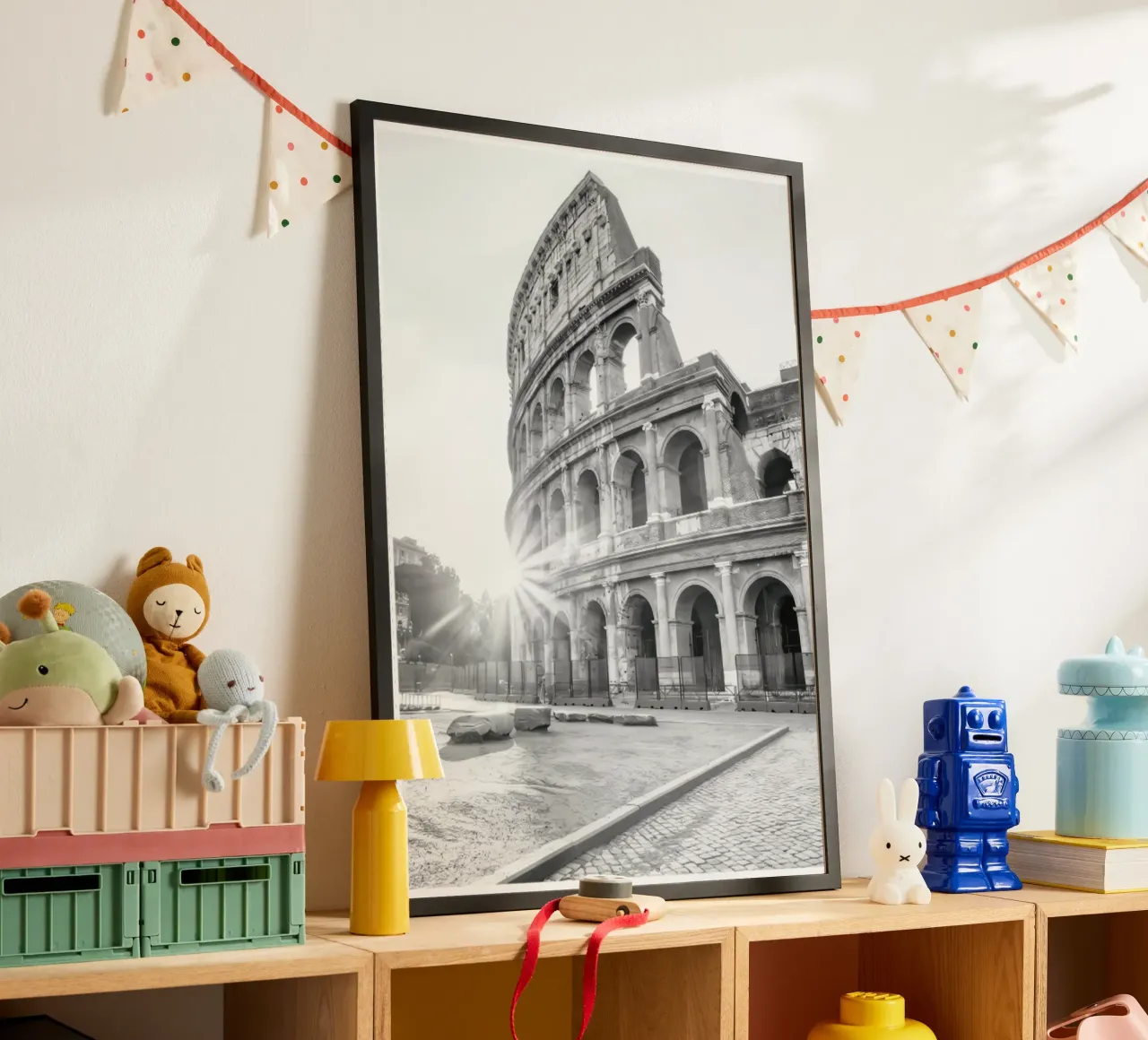 Visita al Colosseo poster con telaio in alluminio da mary shop