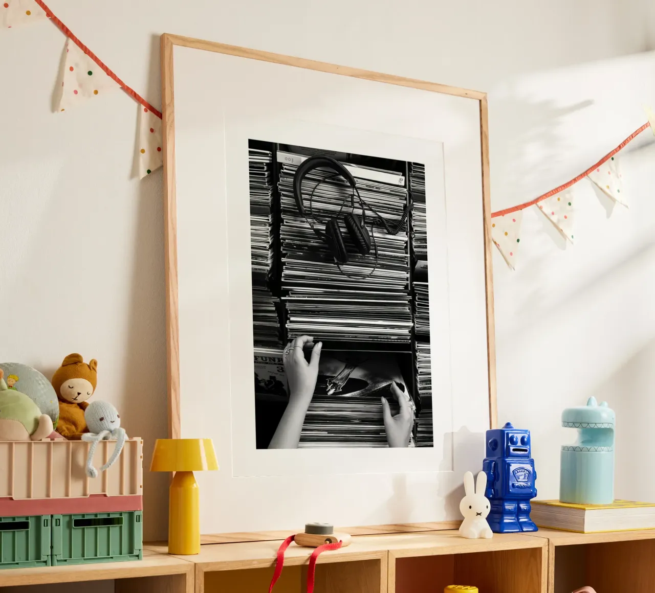 Attraverso l'archivio poster con telaio in legno da mary shop