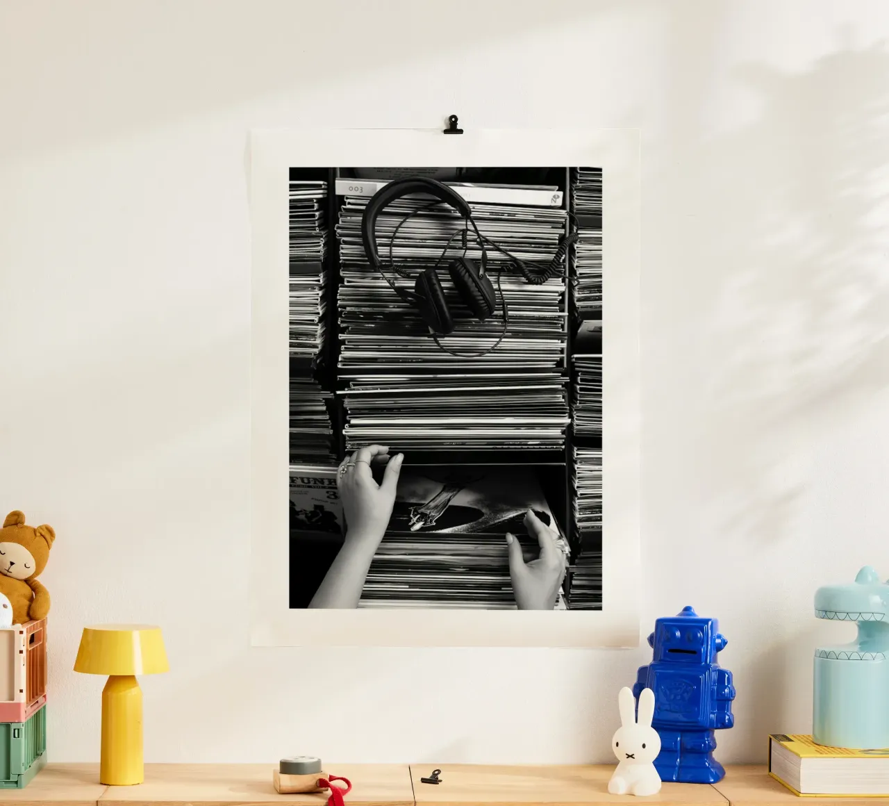 Attraverso l'archivio poster con telaio in legno da mary shop