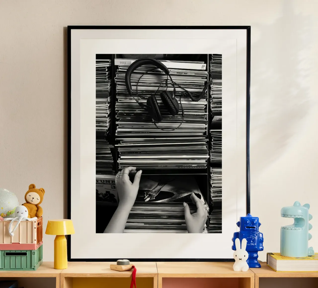 Attraverso l'archivio poster con telaio in legno da mary shop