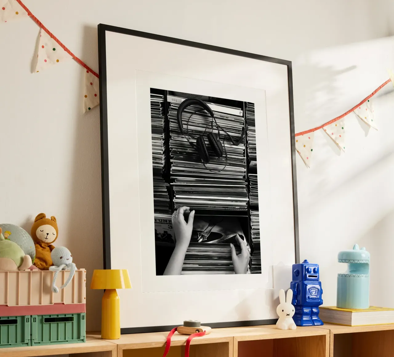 Attraverso l'archivio poster con telaio in legno da mary shop