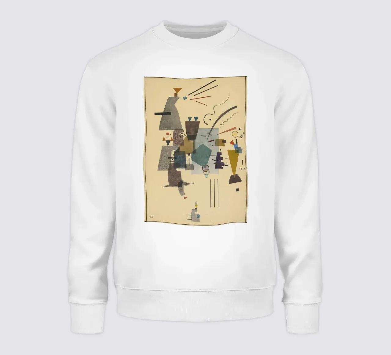 Wassily Kandinsky - Warmed Cool- Abstract Art sweatshirt by Aesthetic Muse