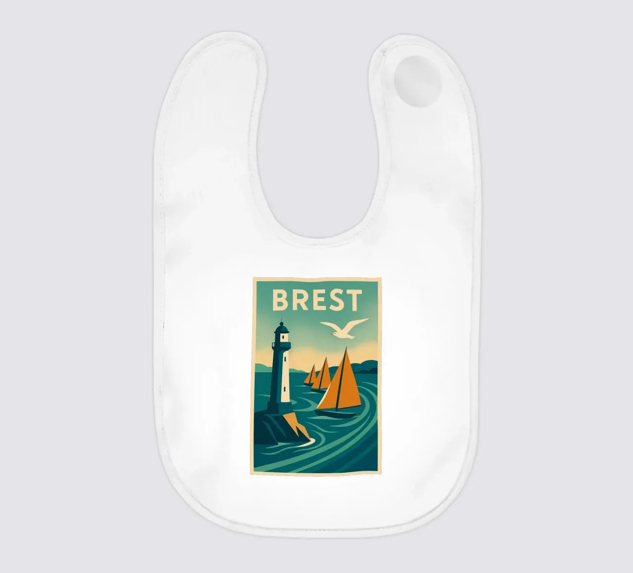 Poster d'epoca di Brest - Faro e regata bavaglino da JETLAG | affiches voyage